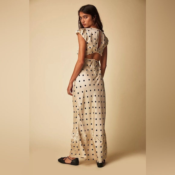 Free People Butterfly Babe Maxi Dress in Ivory Tea Combo - Picture 3 of 12